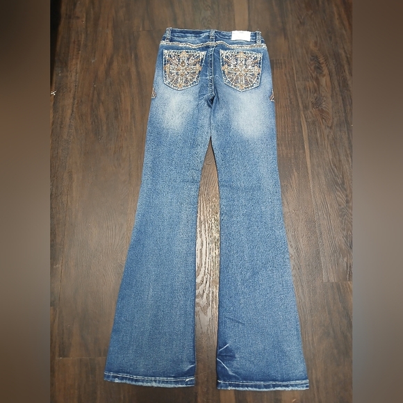 Kids Light Blue Bootcut Jeans - Picture 6 of 9